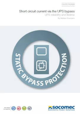 Short circuit current via the UPS bypass