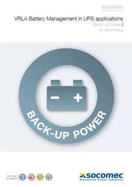 VRLA Battery Management in UPS applications
